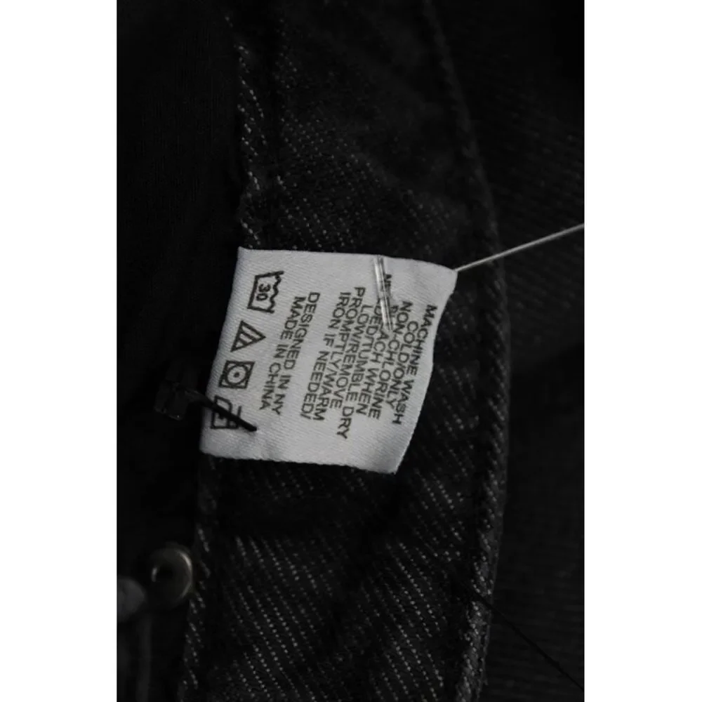 Katie J Childrens Girls Wide Leg High Rise Jeans Black Cotton Size 14